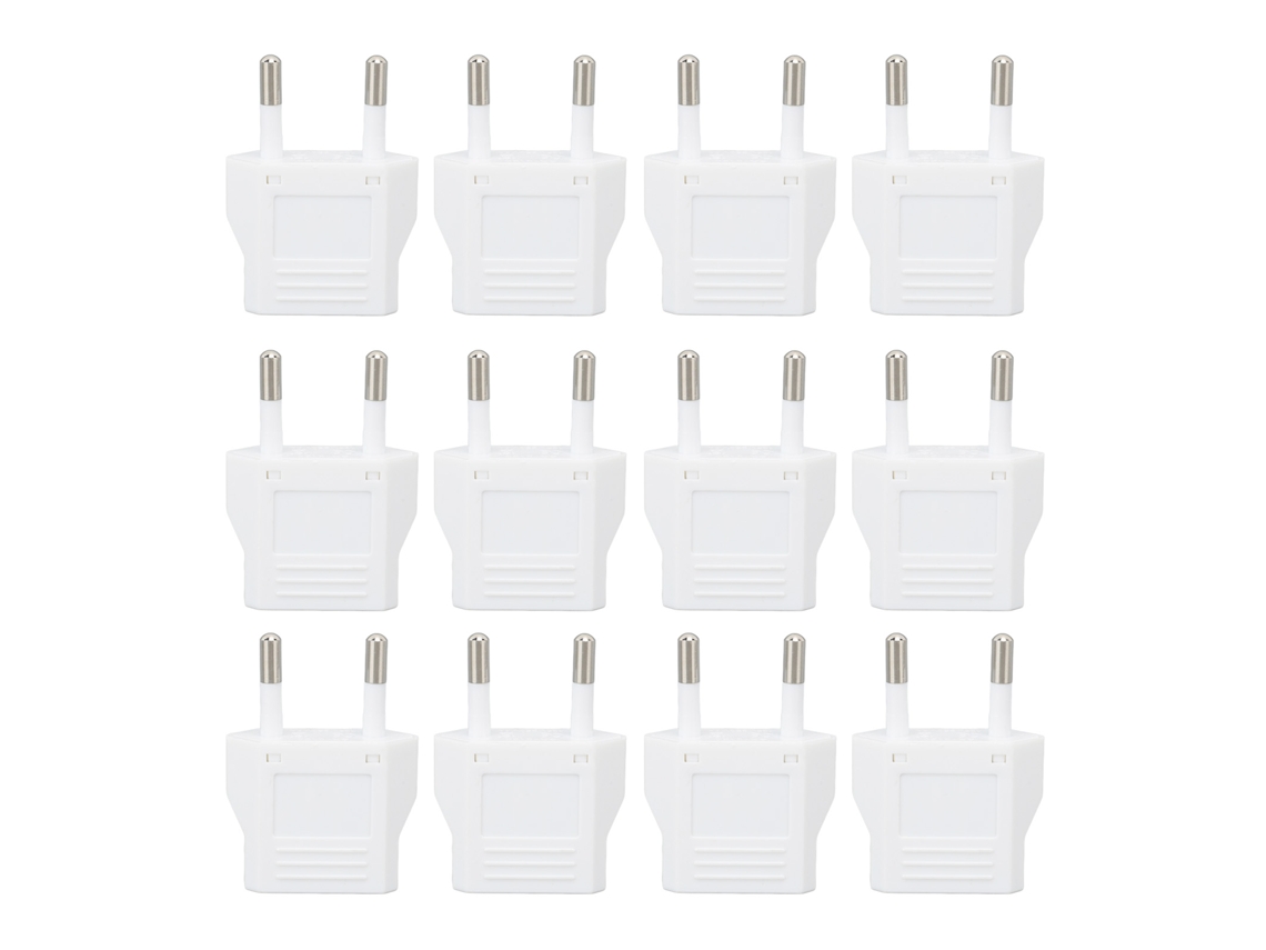 Conjunto De 12 Adaptadores Tomada Europeia Para Viagem, Com Revestimento Em Policarbonato, 110, 250v