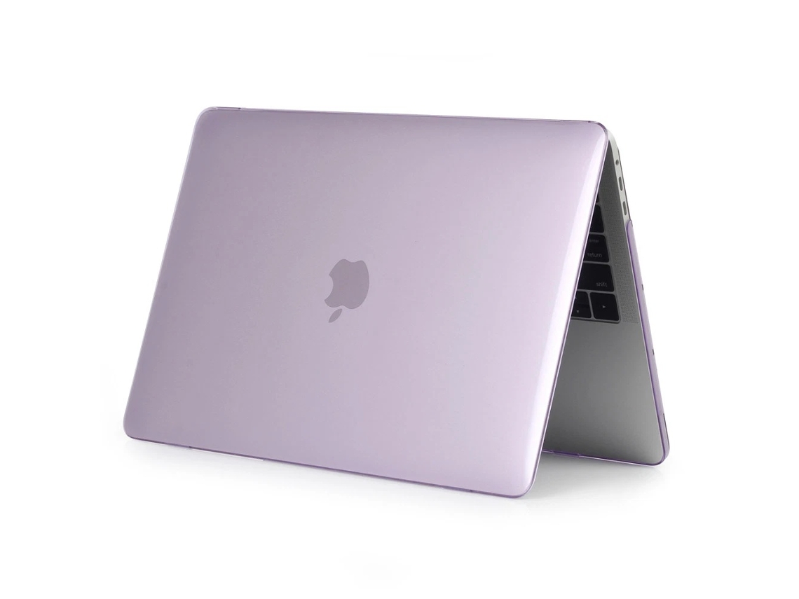 Capa Para Macbook Air 14 Polegadas (a2779/a2918/a3185/a3112) Com Encaixe Rígido, Transparente, Roxo Elysve