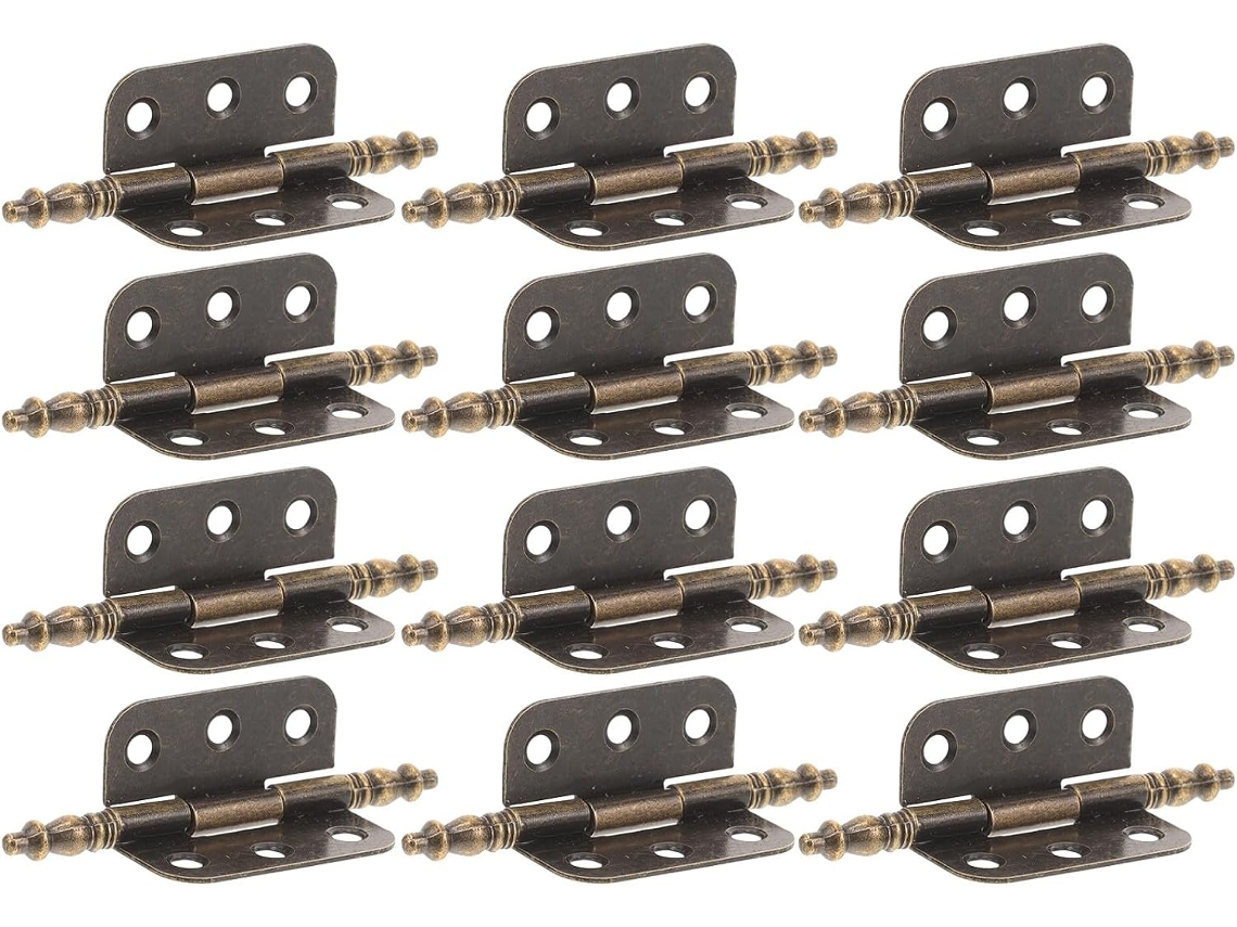 Inoomp 10 Dobradiças De Ferro Vintage Para Caixa Madeira Com Instalação Estável E Design 6 Furos Armários