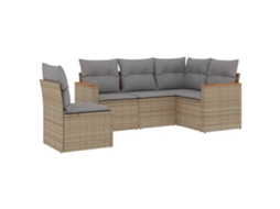 Garden Sofa Set, Garden Sofa Sets Vidaxl Bege Rattan / Vime (n/a)