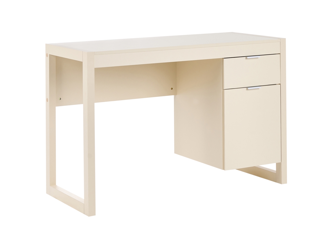 Escritorio Beliani Johnson De Tablero De Partículas Beige 112x50x76