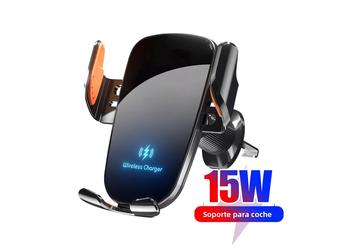 Carregador Veicular Magnético Sem Fio De 15 W, Compatível Com Carregamento Rápido E Acompanha Cabo De Dados Tipo C.