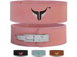 Mytra Fusion Cinto Musculação L-2 Lever Belt Couro Genuíno - Rosa L