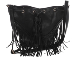 Bolsa De Ombro Feminina Estilo Balde Com Franjas, Em Couro Pu Fácil De Limpar, Ideal Para Celulares E Outros Itens.