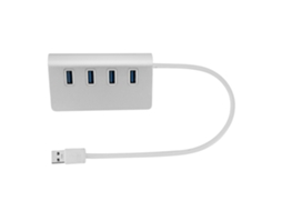 Hub Adapter Usb 3.0 De 4 Portas Prata Para Macbook Pro Mac Pc Laptop