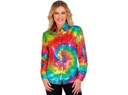 Traje neon fashion ou camisa com lantejoulas para mulher