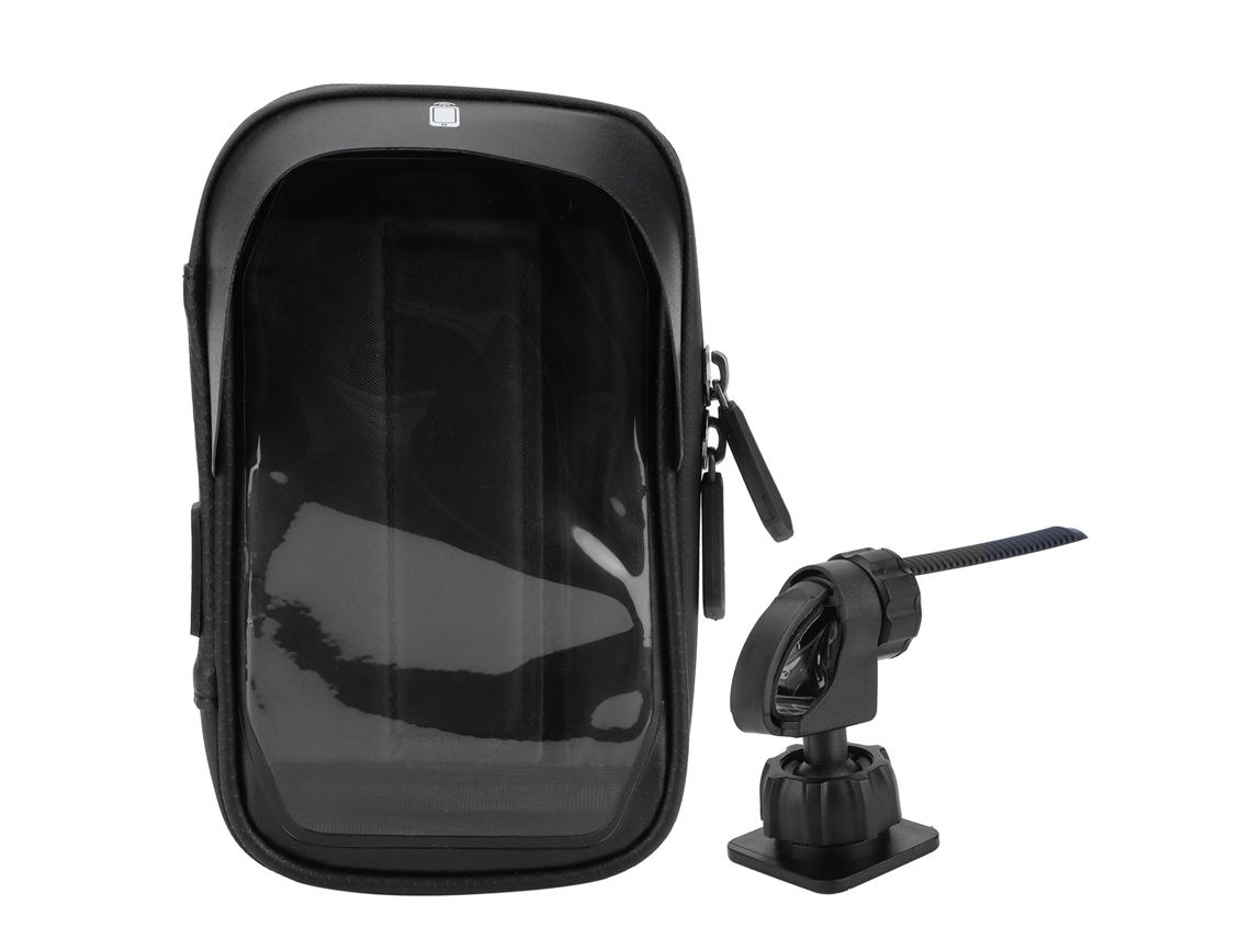Bolsa suporte celular bicicleta impermeável 360° casco rígido preto 6 polegadas S/MARCA
