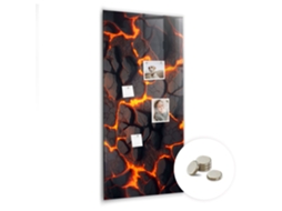 Quadro De Vidro Magnético Lava Vulcânica Para A Sala De Estar Espelharte (60x120 Cm)