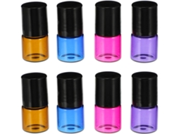 Conjunto de 16 frascos roll-on de vidro de 1ml para óleos essenciais - Recipientes recarregáveis