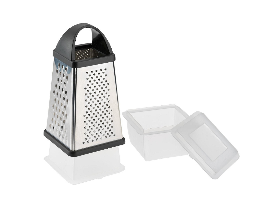 Ralador Westmark De Quatro Lados Em Aço Inoxidável Com Bandeja Coletora Kitchenaid Prata