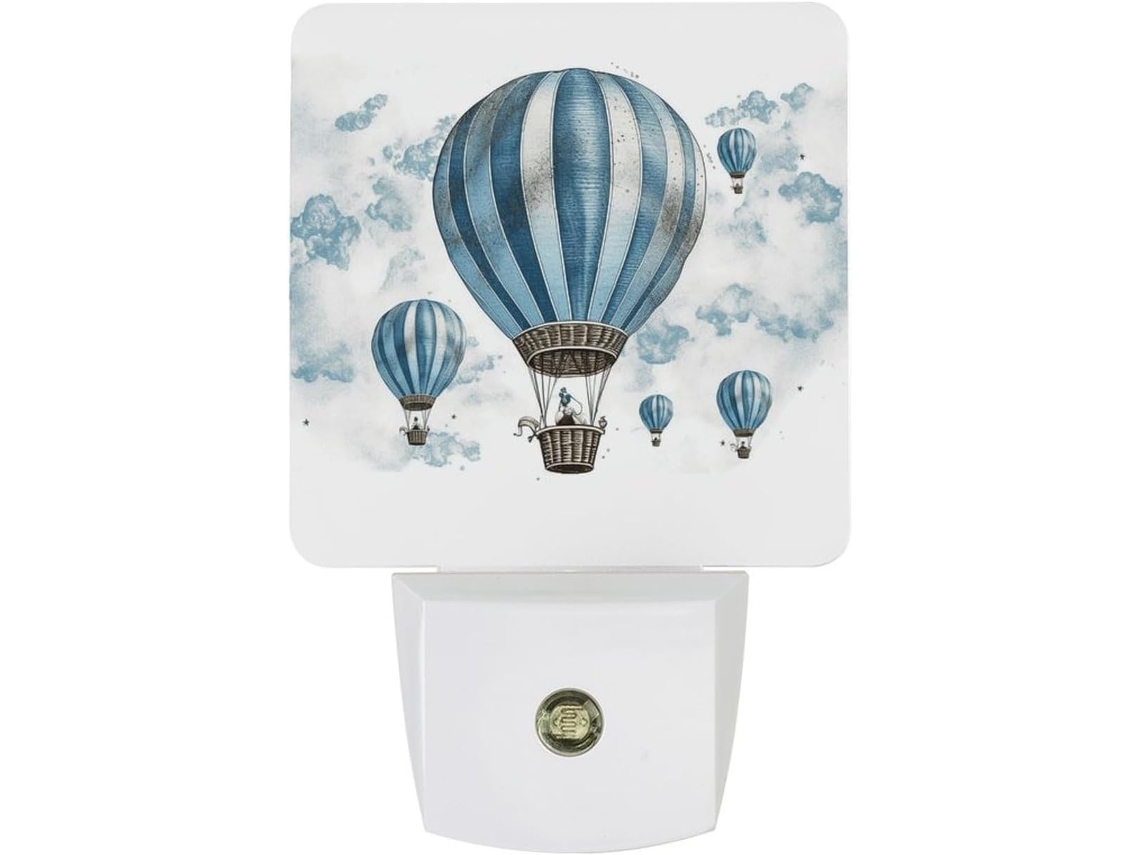 Luminária de parede LED com plugue, acendimento automático, sensor crepuscular automático, formato Ar Balão