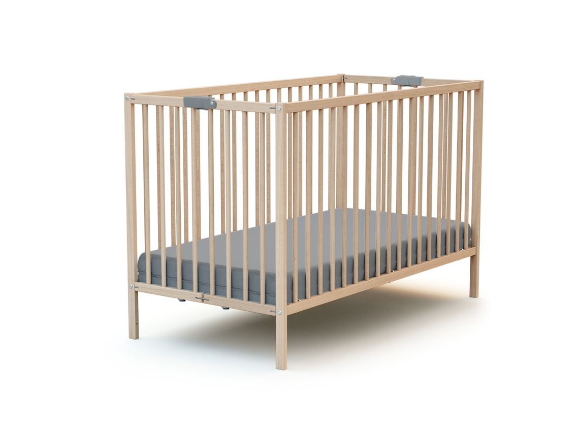 Cama de Bebê Dobrável de Madeira de Madeira WEBABY