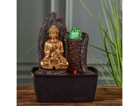 Fonte de Água ZEN'LIGHT Haka (Castanho - 15x20x25 cm - Resina)