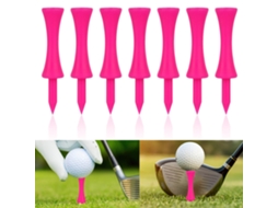Tees de golfe de plástico com design de castelo rosa (pacote com 100) - pequenos, altamente visíveis e duráveis - ideais para golfe no inverno (57 mm)