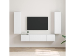 Vidaxl Armário De Tv De Parede 2 Pcs Branco 30 X 31 X 100 Cm