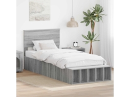 Vidaxl Estrutura Da Cama Cinza Sonoma 75 X 190 Cm Derivados De Madeira