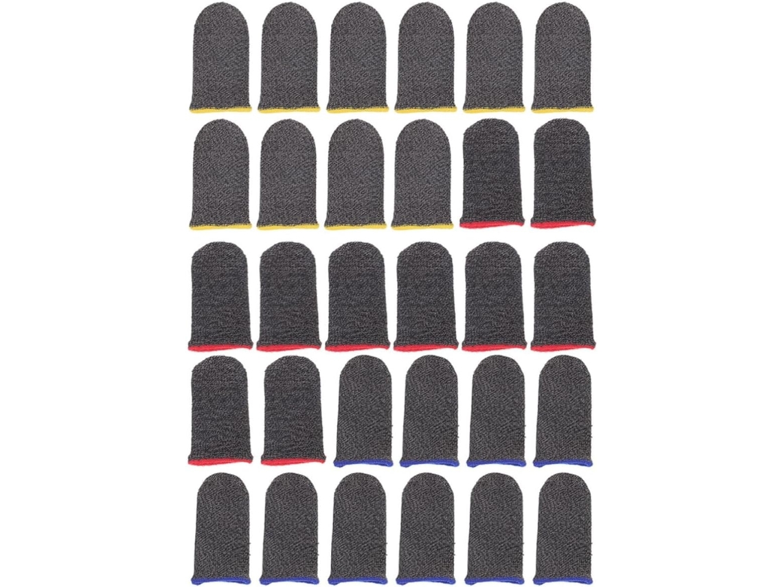 Lurelia Dedeiras Gaming Para Ecrã Tátil Fibra Prateada, Cobre, Antiderrapante, Elástico, Leve, Para Gaming Móvel E Ecrãs Táteis