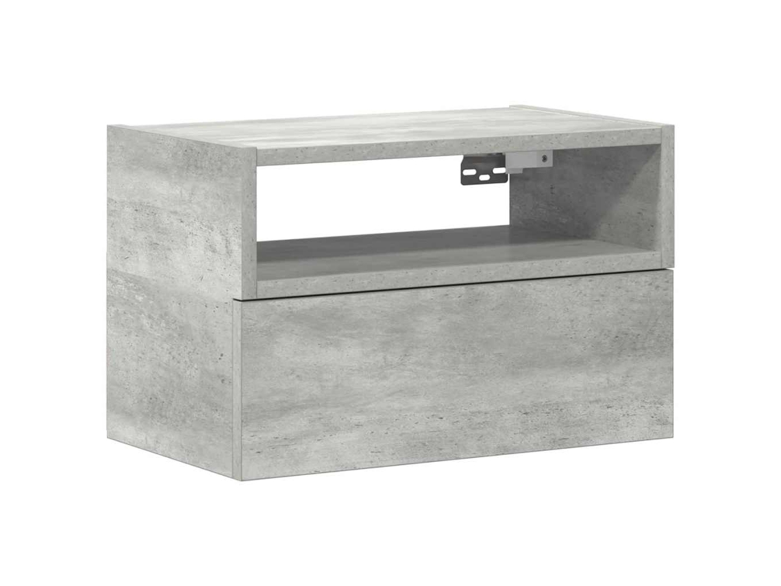 Wall-mounted Bedside Cabinet, Wall-mounted Bedside Cabinets Vidaxl Cinzeto Madeira Processada (n/a)