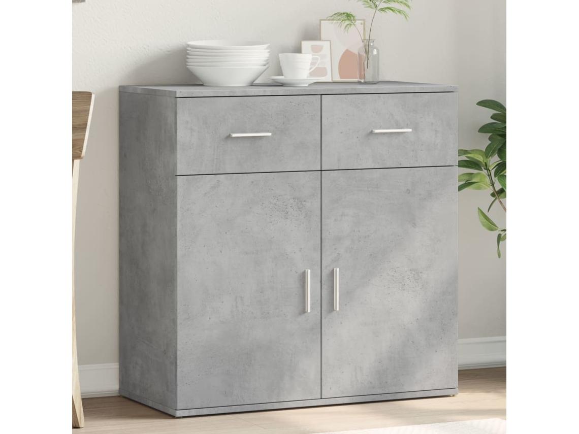 Aparador 79x38x80 cm Derivados de Madera Cemento Gris