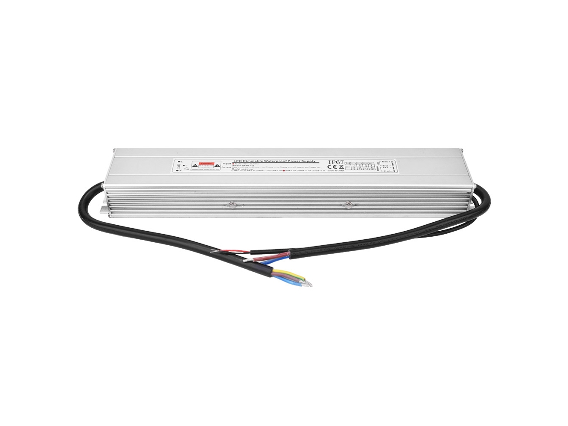 Fonte de Alimentação Regulável Led Ip67 24v 200w 8.33a para Tiras Led e Iluminação