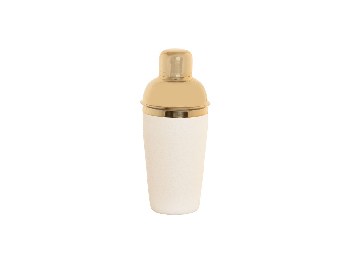 Coqueteleira Home Esprit Branco Dourado Aço Inoxidável Alumínio 9,5 X 9,5 X 22 Cm