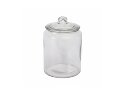 Relaxdays Frasco De Armazenamento Com Tampa, 6 L, Vidro, A X D: 30 X 20 Cm, Redondo, Hermético, Transparente
