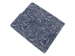 Toalha de mesa de algodão linho azul com franja resistente a rugas 11,8x70,9 polegadas S/MARCA