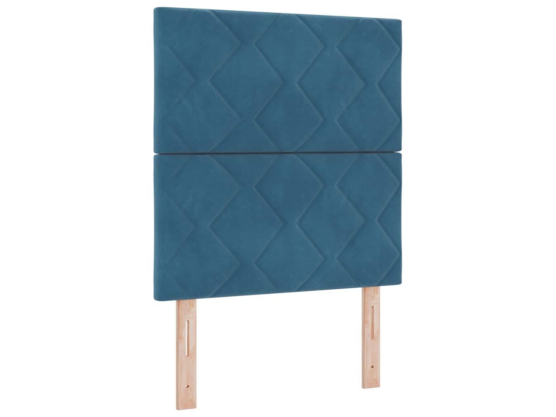 Cabeceira | Painel De Cama Azul Escuro 80 Cm Veludo
