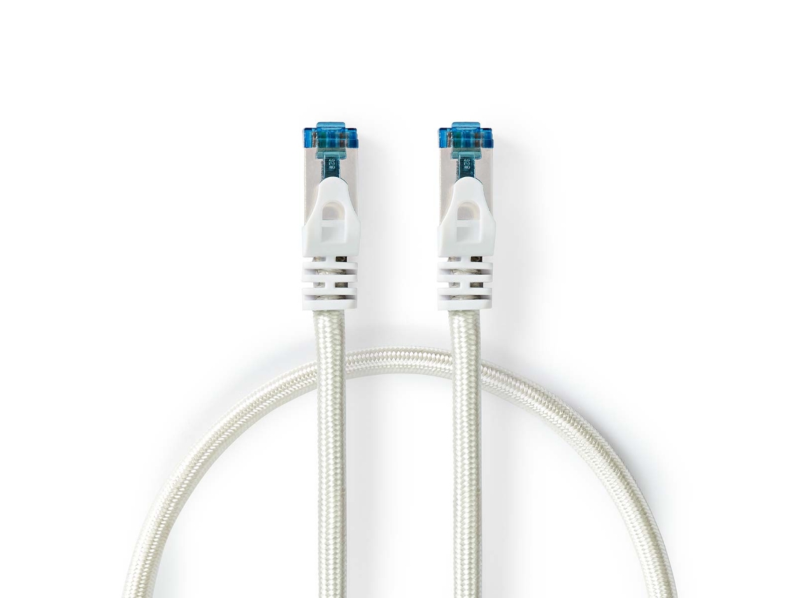 Cabo Cat6A NEDIS S/Ftp Rj45 Homem Rj45 Homem 3 00 M Snagless Round Pvc/Prata Trançada