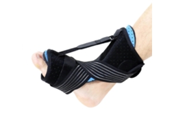 Rebe-splint Noturno Para Fasciite Plantar Ajustável Com Bola De Massagem E Correia Elástica Azul Preto