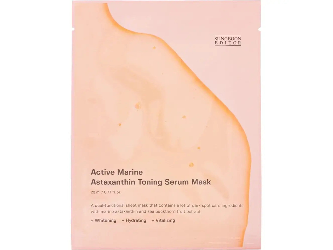 Máscara de Tecido com Astaxantina e Espinheiro marítimo, 23 Ml SUNGBOON EDITOR