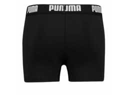 Calções de Banho Boxer para Meninos PUMA Swim Logo Preto 13-14 Anos