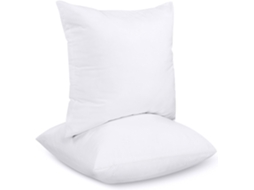 Almofadas De Fibra Oca (pacote Com 2), 35 X 35 Cm (14 X 14), Almofadas De Fibra Oca (brancas)