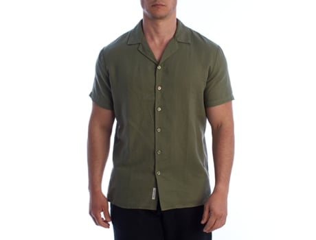 Camisa De Linho Masculina De Manga Curta Hs24mca14 Inmyhood
