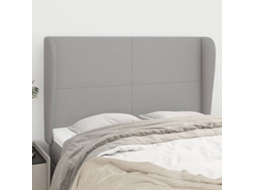 Vidaxl Cabeceira De Cama C/ Abas Tecido 147x23x118/128cm Cinza-claro