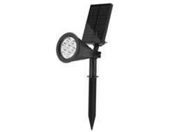 Lâmpada Solar Inteligente 7led Jardim Ip65 Luz Preto Branco Paisagem