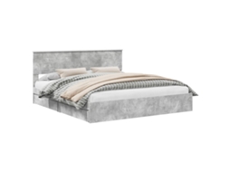 Cama com Armazenamento Cinzento MAISON EXCLUSIVE em Madeira Processada 200x200 cm
