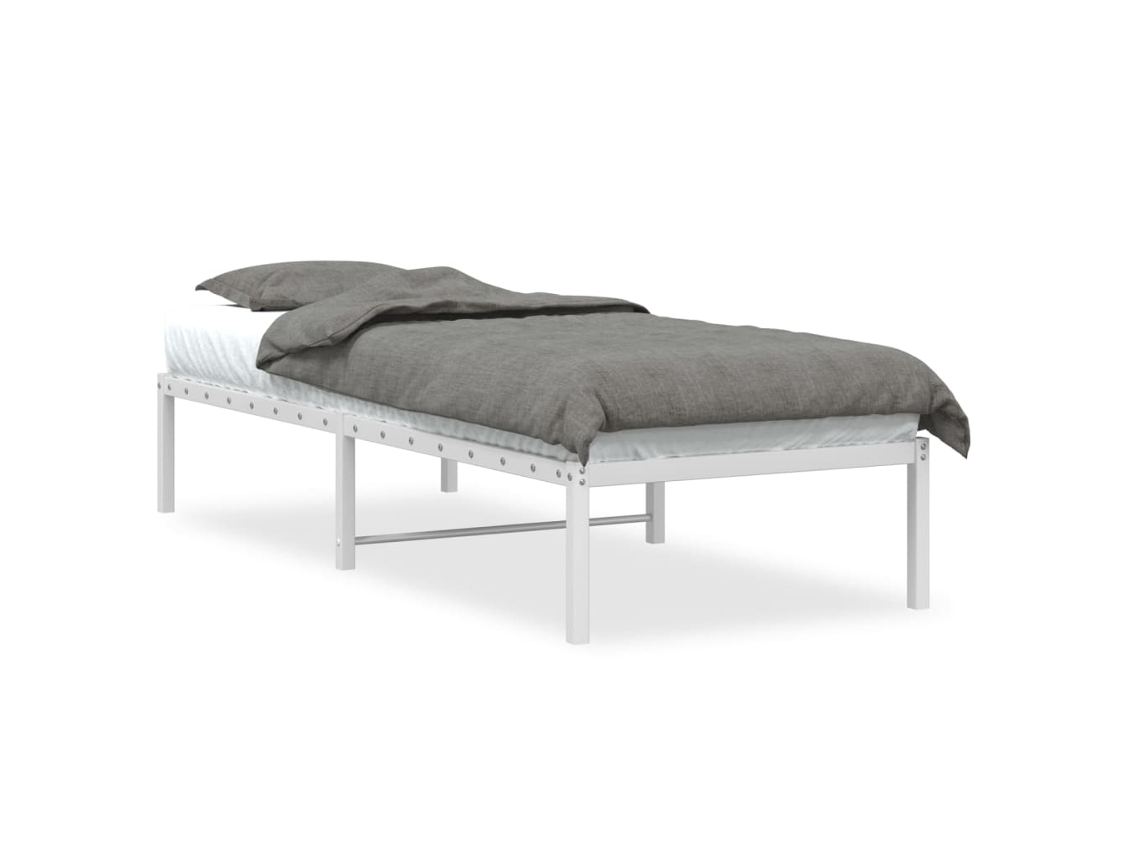 Bed Frame, Bed Frames Vidaxl Branco Aço (80 X 200 Cm)