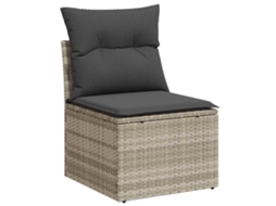 Conjunto de Sofá de Jardim 11 Peças Cinzento Claro Vime MAISON EXCLUSIVE (sem dimensões)