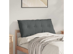 Vidaxl Travesseiro Para Costas Cinza Escuro 100 X 19 X 50 Cm Tecido
