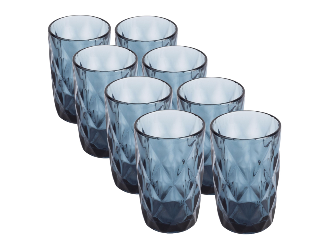 Conjunto 8 Copos Cristal San Ignacio Blue 350ml