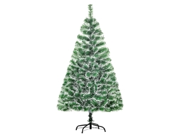 Árvore de Natal Artificial 150cm com 416 Ramos e Suporte de Metal Decoração Interior Sala de Estar Festas Ø75x150cm Verde Ge
