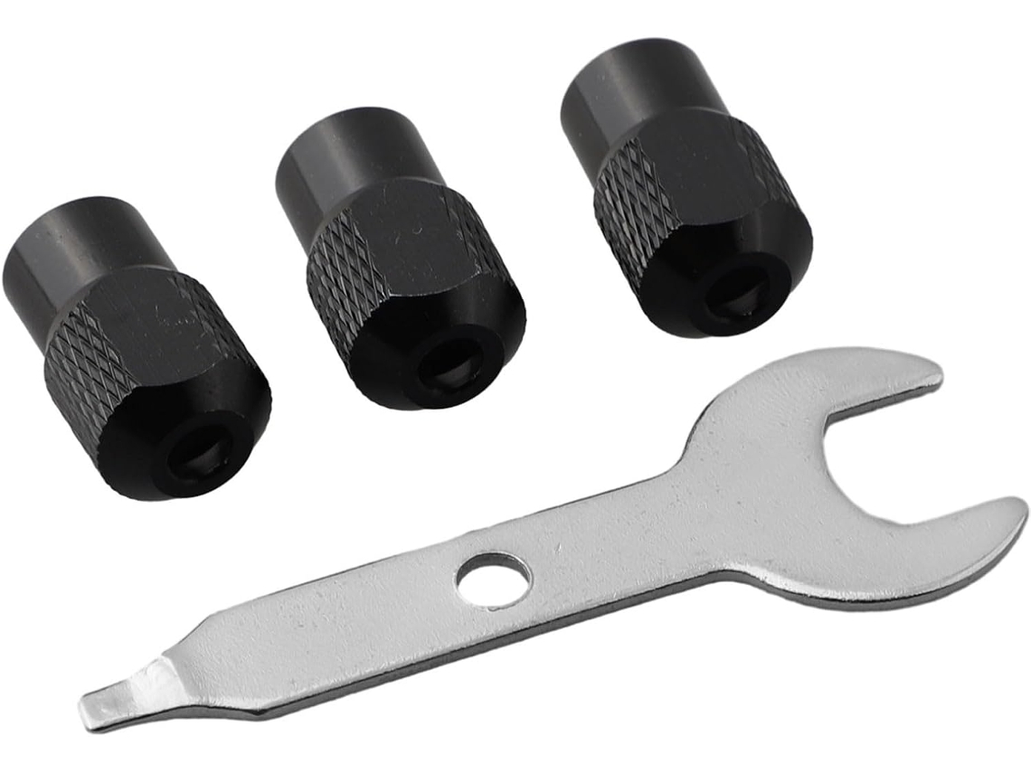 Conjunto De 3 Porcas Mandril Para Mini E Rosca M8 X 0,75 Mm, Com Chave Reserva