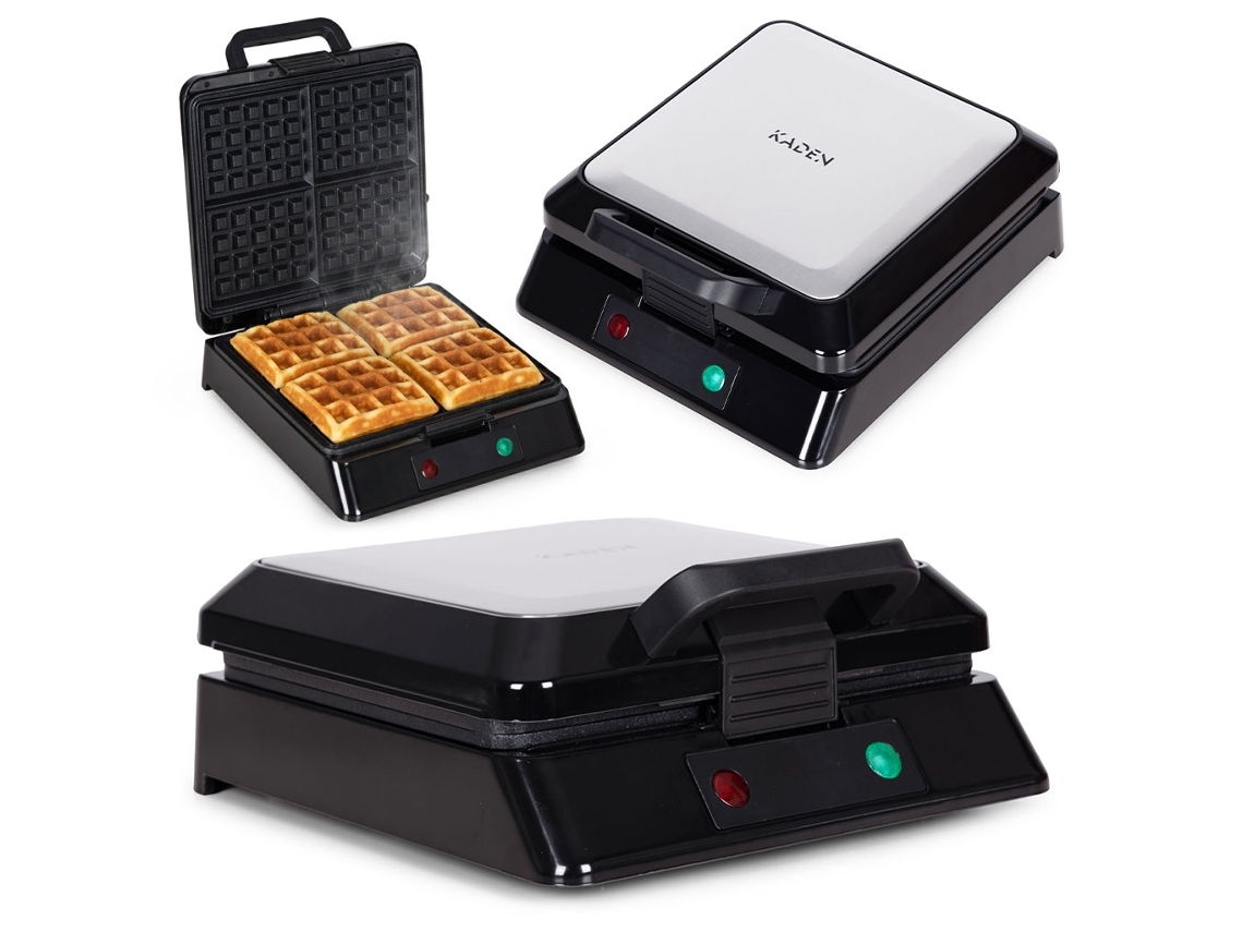 Máquina De Waffles, 4 Waffles Grandes, Antiaderente, 1080–1300w-aquaforge