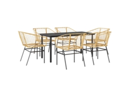 Garden Dining Set, Garden Dining Sets Vidaxl Marrom Vime (160 X 80 X 74 Cm)