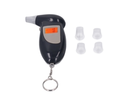 Detector De Álcool Digital Led Chaveiro Com Alerta Audível