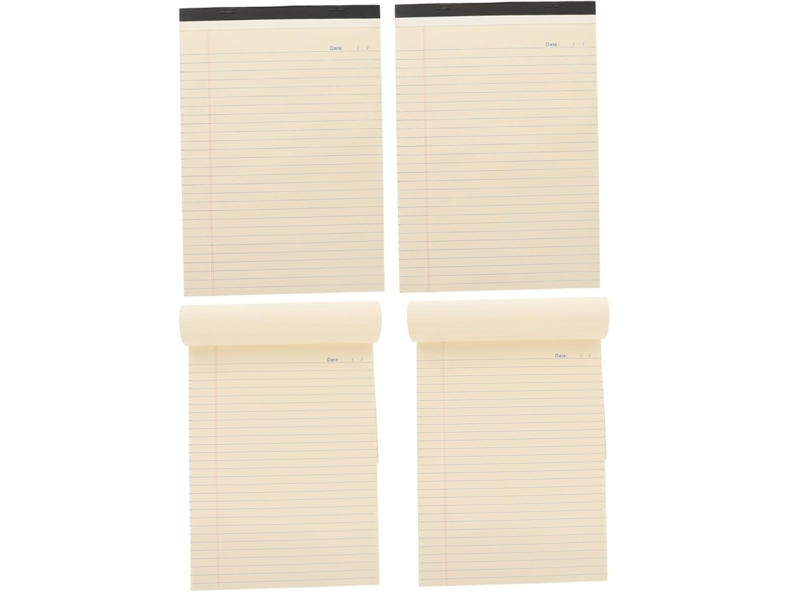 Bloco De Notas Prático A4 4pcs Em Papel Bege, Bloco De Notas Para Déchirer