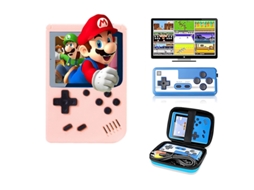 Console De Videogame Portátil Retrô Com 400 Jogos Clássicos De Fc Console De Videogame Portátil Com Tela De 3,0 Polegadas Aquaforge (rosa)