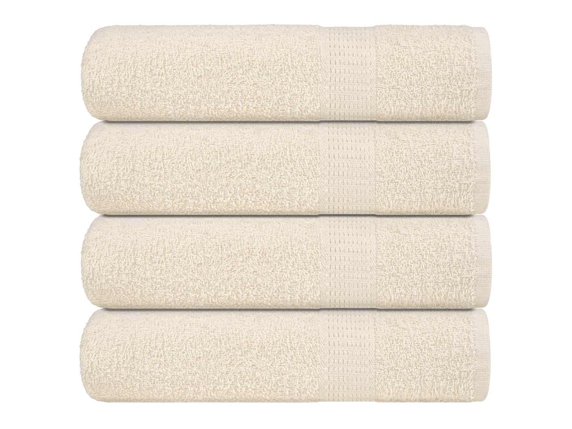 Hand Towel, Hand Towels Vidaxl Creme Algodão (50 X 100 Cm)