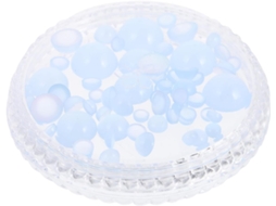 Contas Decorativas Azuis Em Abs Para Nail Art Delicada, Pacote Com 1 Caixa.